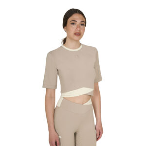 Equestro t-shirt crop donna in tessuto tecnico