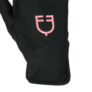 Equestro guanti donna in speciale tessuto in elastan con logo - immagine 3