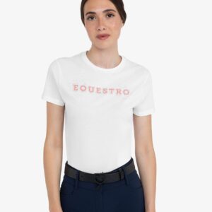 Equestro t-shirt donna strass in cotone