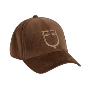 Equestro cappellino unisex baseball in tessuto effetto velluto