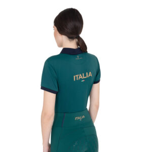 Polo donna allenamento tre bottoni Equestro X FISE 100 - immagine 2